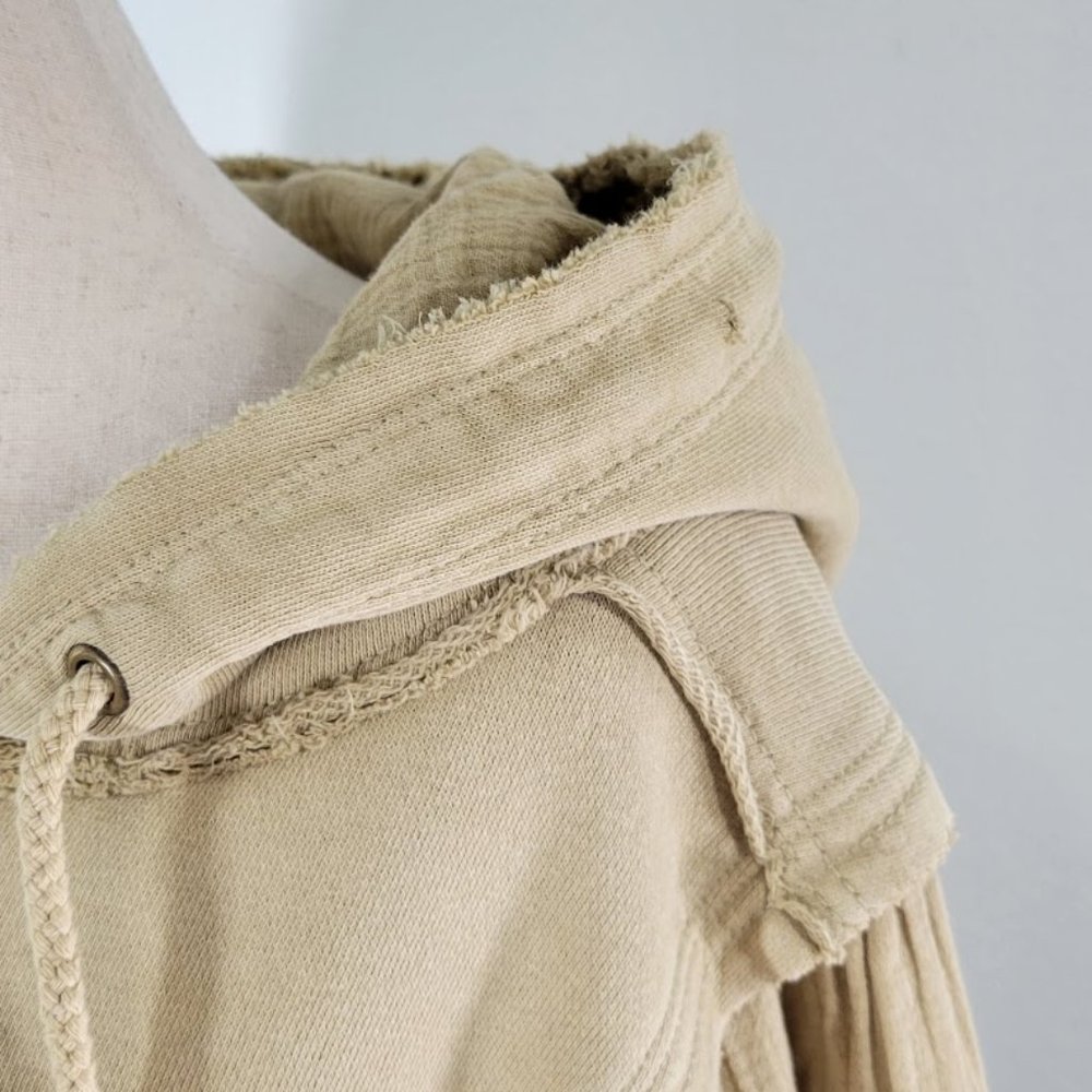 FREE PEOPLE love letter hoodie gauzy oversize sweatshirt Sz L NEW - Picture 6 of 12